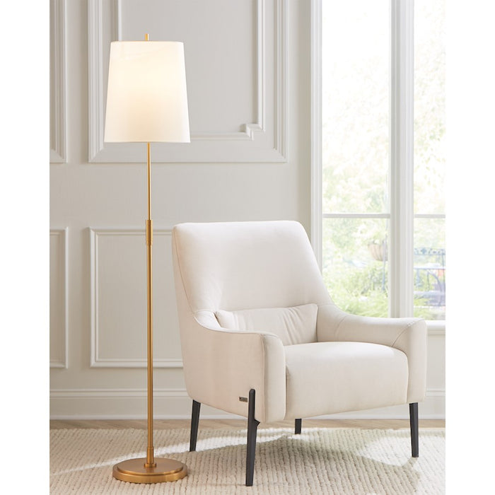 Visual Comfort Studio Beckham Classic 1-Lt Floor Lamp, BS/WH Linen