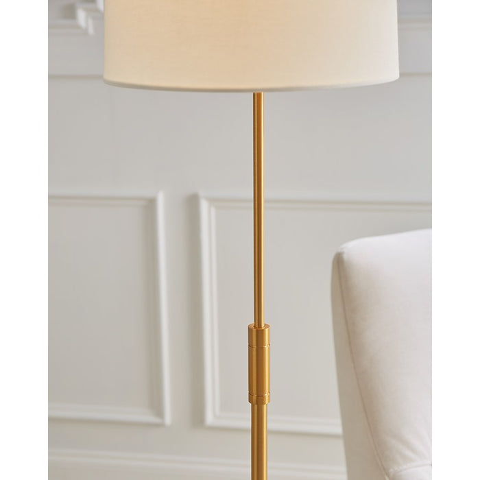 Visual Comfort Studio Beckham Classic 1-Lt Floor Lamp, BS/WH Linen