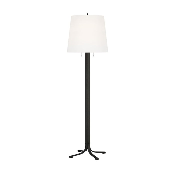 Visual Comfort Studio Logan 2 Light Floor Lamp, Iron/White Linen - TT1042AI1