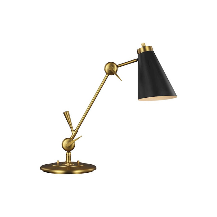 Visual Comfort Studio Signoret 1-Lt Task Table Lamp, Brass/Midnight