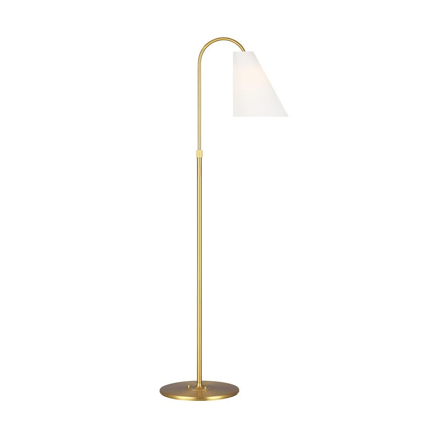 Visual Comfort Studio Signoret 1-Lt Task Floor Lamp, BS/WH Linen - TT1071BBS1