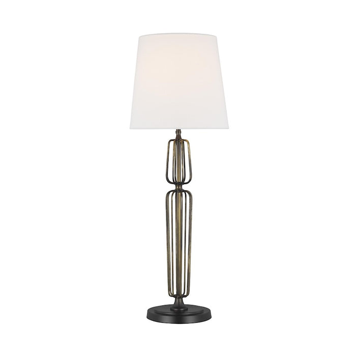 Visual Comfort Studio Milo 1-Lt Buffet Lamp, Atelier BS/WH Linen - TT1081AB1