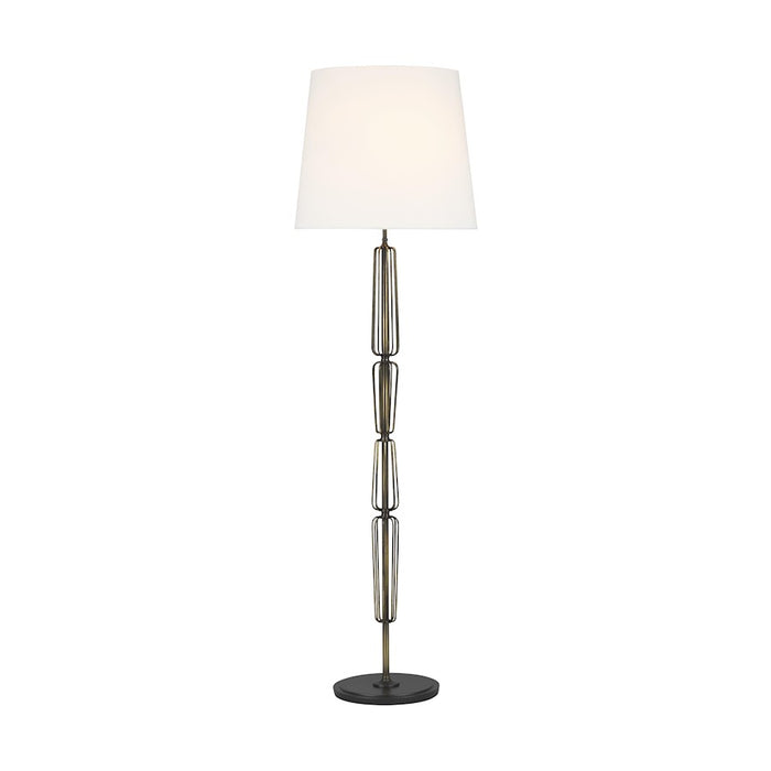 Visual Comfort Studio Milo 2-Lt Floor Lamp, Atelier BS/WH Linen - TT1112AB1