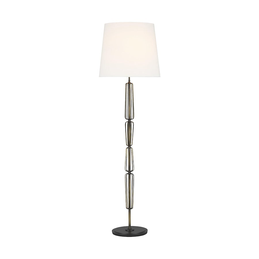 Visual Comfort Studio Milo 2-Lt Floor Lamp, Atelier BS/WH Linen - TT1112AB1