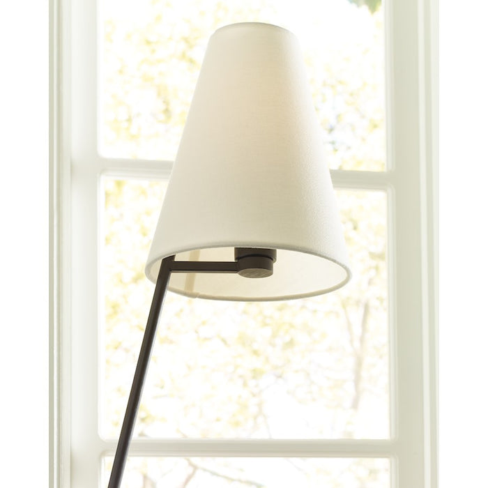 Visual Comfort Studio Dylan 1-Lt Tall Table Lamp, Brass/White Linen