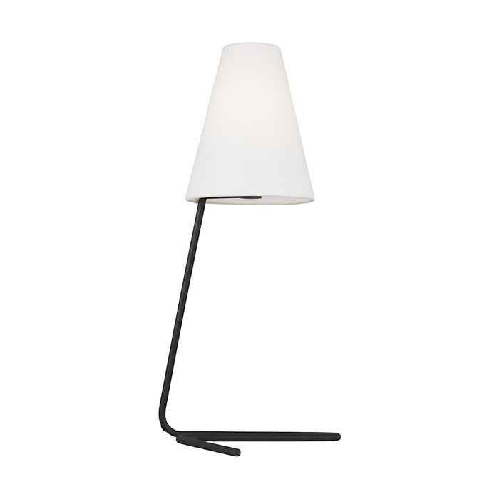 Visual Comfort Studio Jaxon 1 Light Table Lamp, Iron/White Linen - TT1161AI1