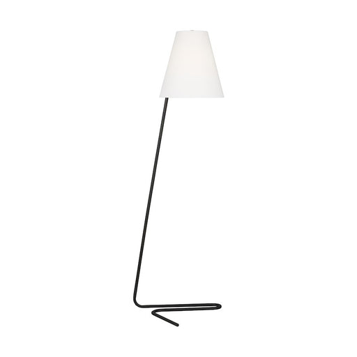 Visual Comfort Studio Jaxon 1 Light Gr/Floor Lamp, Iron/White Linen - TT1191AI1