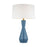 Visual Comfort Studio Jens 1-Lt Table Lamp, Lucent Aqua/White Linen