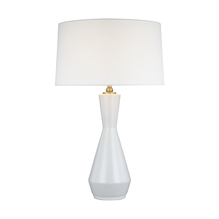 Visual Comfort Studio Jens 1-Lt Table Lamp, Soft Ivory/White Linen - TT1221SIV1