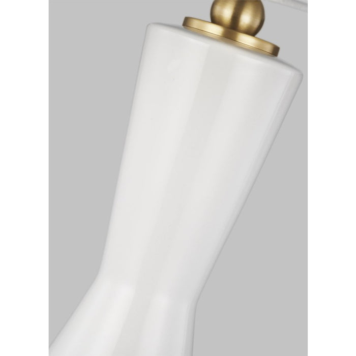 Visual Comfort Studio Jens 1-Lt Table Lamp, Soft Ivory/White Linen