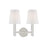 Visual Comfort Studio Logan 2-Lt Vanity, Pol Nickel/Milk White - TV1122PN