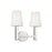 Visual Comfort Studio Logan 2-Lt Vanity, Pol Nickel/Milk White