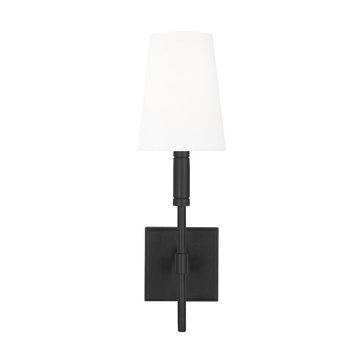 Visual Comfort Studio Beckham Classic 1-Lt Sconce, Iron/White Linen - TW1031AI