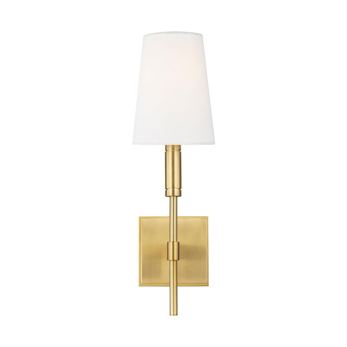 Visual Comfort Studio Beckham Classic 1-Lt Sconce, Brass/White Linen - TW1031BBS