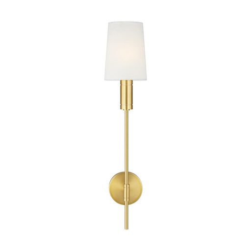 Visual Comfort Studio Beckham Modern 1-Lt Sconce, Brass/White Linen - TW1051BBS