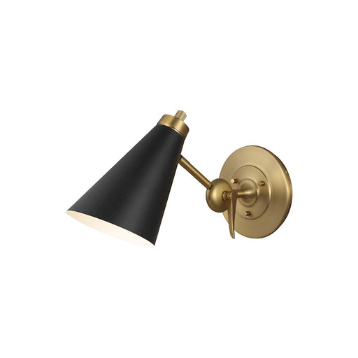 Visual Comfort Studio Signoret 1 Light Task Sconce, Brass/Midnight - TW1061BBS