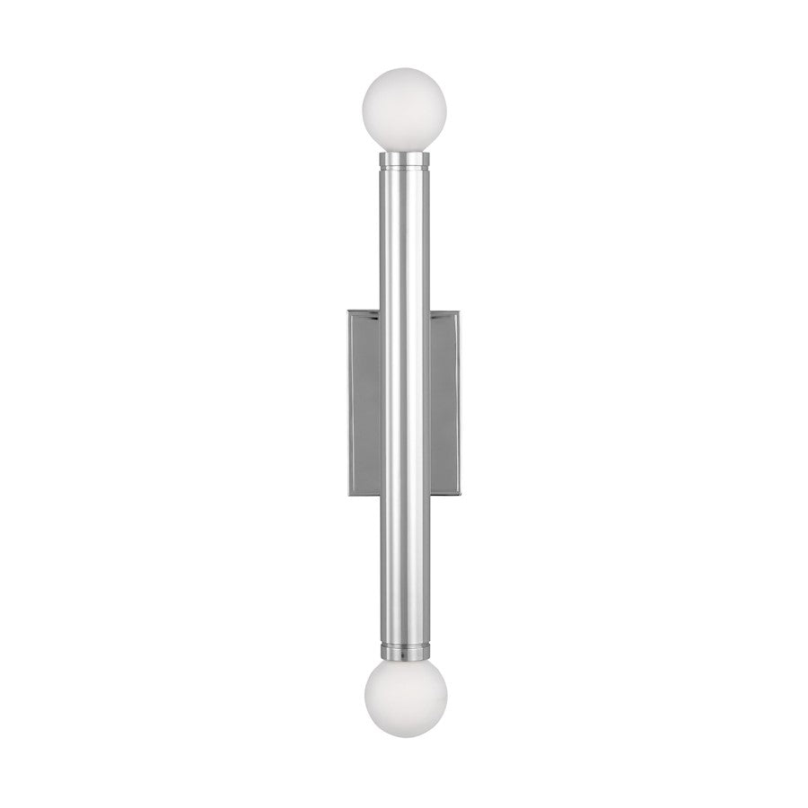 Visual Comfort Studio Beckham Modern 2-Lt Med Single Sconce, Nickel - TW1122PN