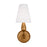 Visual Comfort Studio Ziba 1-Lt Small Sconce, Ant Gild/White Linen - TW1161ADB