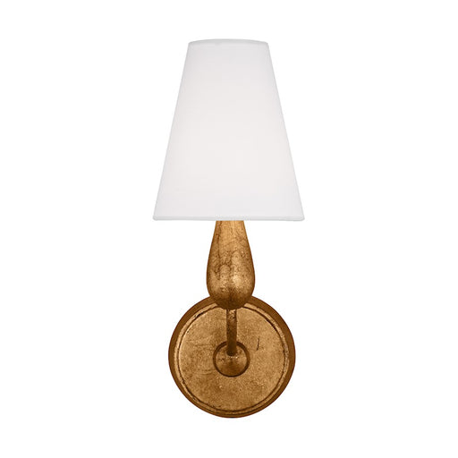 Visual Comfort Studio Ziba 1-Lt Small Sconce, Ant Gild/White Linen - TW1161ADB