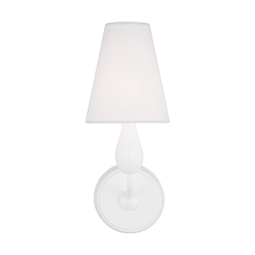 Visual Comfort Studio Ziba 1 Light Small Sconce, Matte White - TW1161MWT