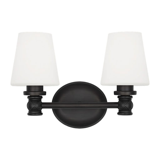 Visual Comfort Studio Xavierre 2Lt Bath Fixture, Iron/Opal Etched - VS22102AI