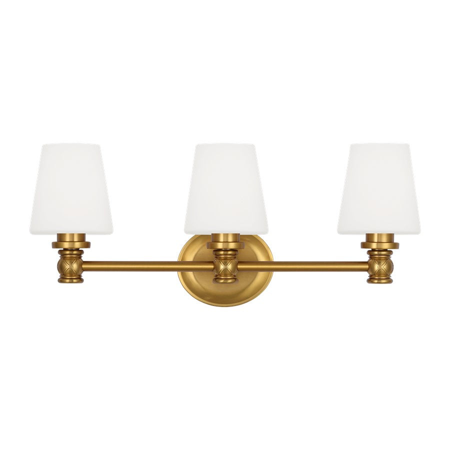 Visual Comfort Studio Xavierre 3Lt Wall Sconce, Brass/Opal Etched - VS22103BBS