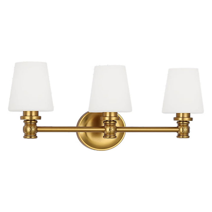 Visual Comfort Studio Xavierre 3Lt Wall Sconce, Brass/Opal Etched