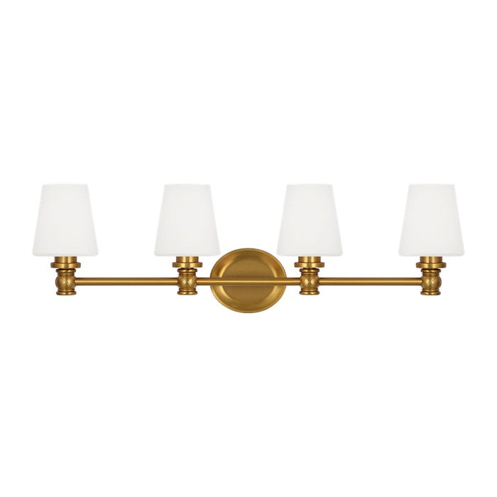 Visual Comfort Studio Xavierre 4Lt Wall Sconce, Brass/Opal Etched - VS22104BBS