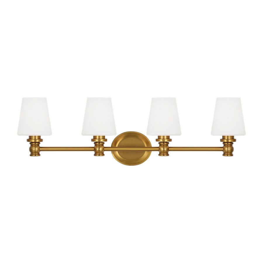 Visual Comfort Studio Xavierre 4Lt Wall Sconce, Brass/Opal Etched - VS22104BBS