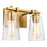 Visual Comfort Studio Mercer 2Lt Wall Sconce, Brass/Clear Seeded - VS24302BBS