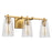 Visual Comfort Studio Mercer 3Lt Wall Sconce, Brass/Clear Seeded - VS24303BBS