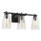 Visual Comfort Studio Mercer 3Lt Wall Sconce, Black/Seed