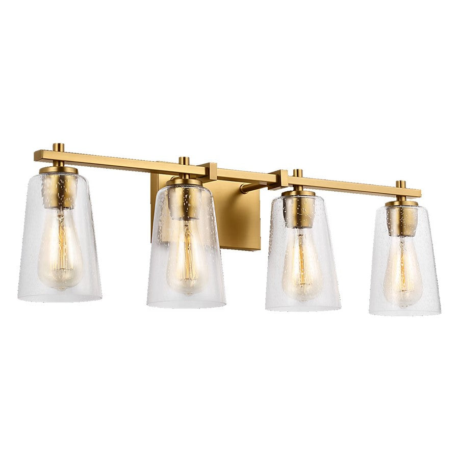 Visual Comfort Studio Mercer 4Lt Wall Sconce, Brass/Clear Seeded - VS24304BBS