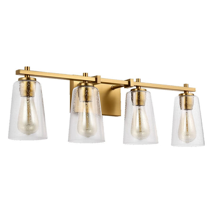 Visual Comfort Studio Mercer 4Lt Wall Sconce, Brass/Clear Seeded