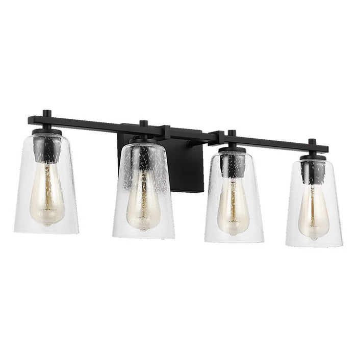 Visual Comfort Studio Mercer 4Lt Wall Sconce, Black/Seed