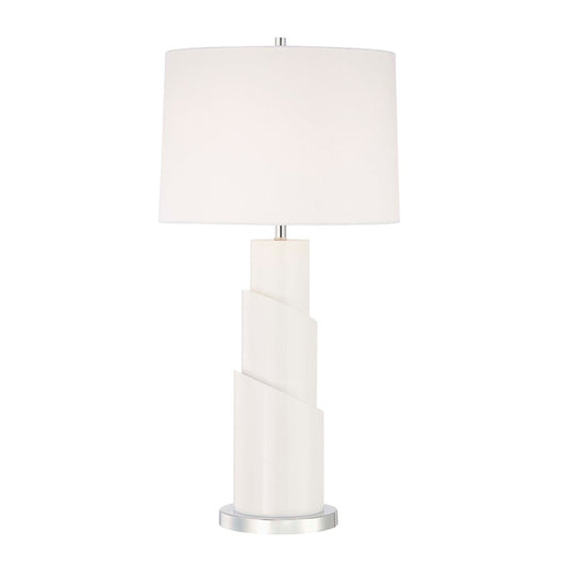 Minka Lavery Ambience 32in Table Lamp | Transitional White Finish | Living Room & Bedroom Accent | 16 x 32 in | Model 10056-0