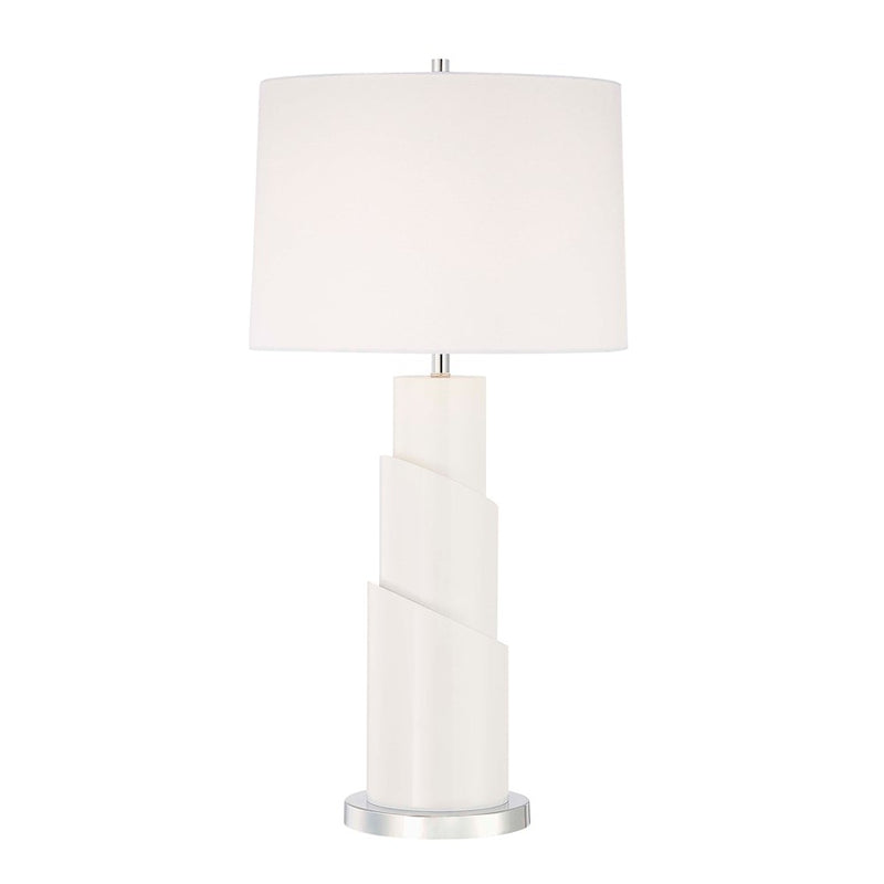 Minka Lavery Ambience 32in Table Lamp | Transitional White Finish | Living Room & Bedroom Accent | 16 x 32 in | Model 10056-0