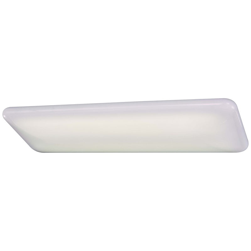Minka Lavery 1008 52in 4-Light Fluorescent Flush Mount | Transitional White Steel | Kitchen & Workshop | 52 x 17 x 4 in | Model 1008-44-PL