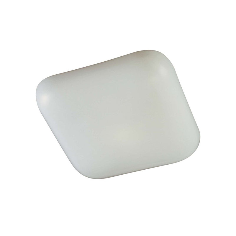 Minka Lavery 11in 1-Light Fluorescent Flush Mount | White Transitional | Kitchen & Hallway Ceiling Light | 11 x 11 x 4 in | Model 1020-44-PL