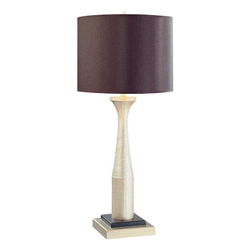 Minka Lavery 10207-0 13in 1-Light Table Lamp | Antique Silver Steel with Black/Gold Glass | Living Room & Bedroom | 13 x 13 x 29 in | Model 10207-0