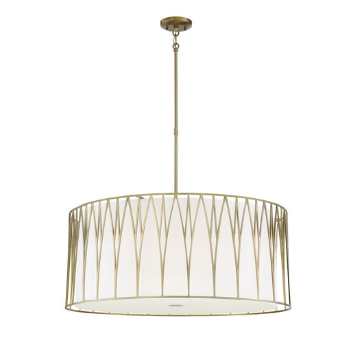 Minka Lavery Regal Terrace 27in LED Pendant | Transitional Soft Brass | Kitchen Island & Dining Room | 32 x 32 x 27 in | Model 1084-695-L