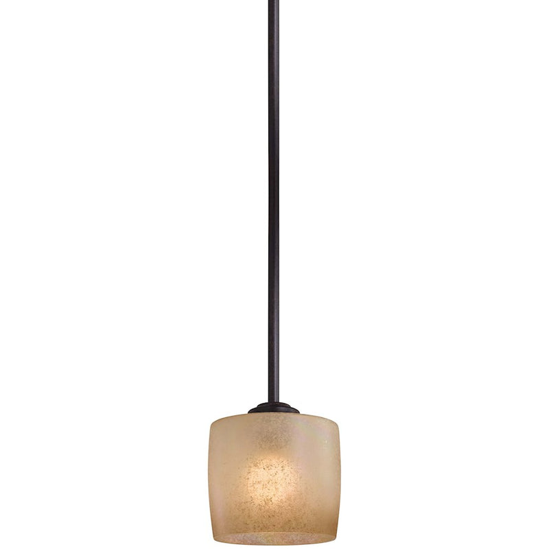 Minka Lavery Raiden 5.25in 1-Light Mini Pendant | Transitional Iron Oxide Finish | Kitchen Island & Dining Room | 5.25 x 5.75 in | Model 1181-357