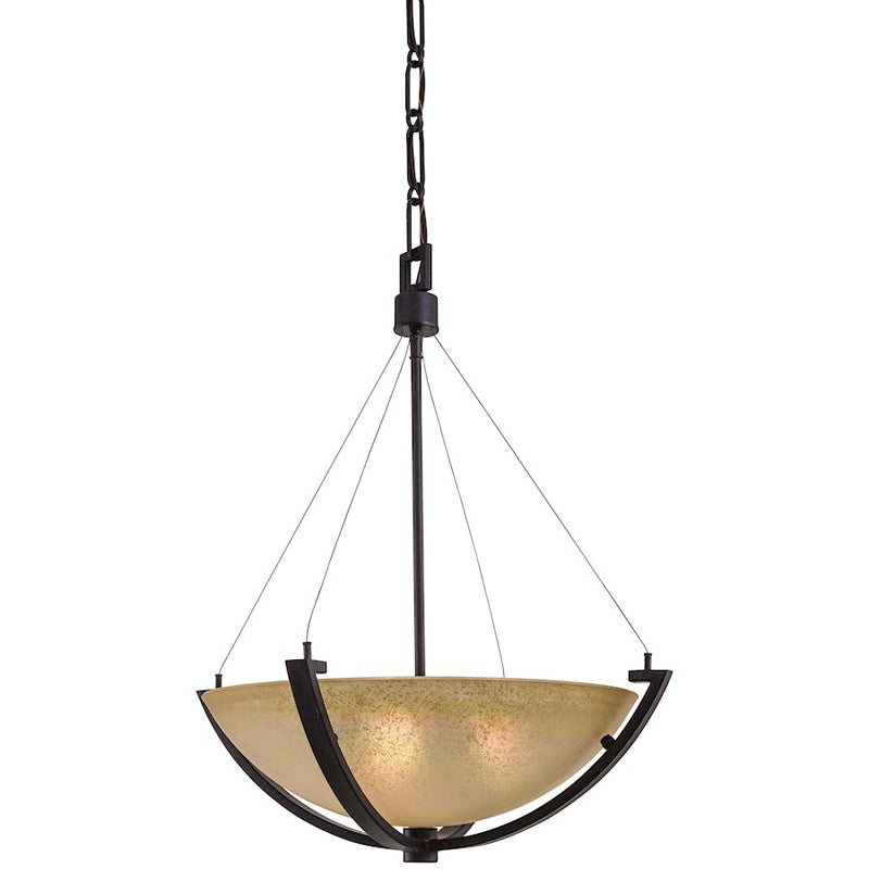 Minka Lavery Raiden 23in 3-Light Pendant | Transitional Iron Oxide | Kitchen Island & Dining Room | 23 x 23 x 28 in | Model 1182-357