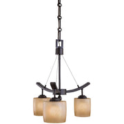 Minka Lavery Raiden 3-Light Mini Chandelier | Transitional Iron Oxide | Dining Room & Entryway | 17 x 17 x 20 in | Model 1185-357