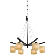 Minka Lavery Raiden 6-Light Chandelier | Transitional Iron Oxide | Dining Room & Living Room | 28 x 28 x 31 in | Model 1186-357
