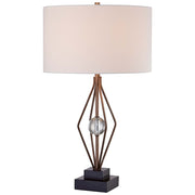 Minka Lavery Ambience 16in 1-Light Table Lamp | Traditional Silver and Light Cream Linen | Living Room & Bedroom | 16 x 28 in | Model 12412-0