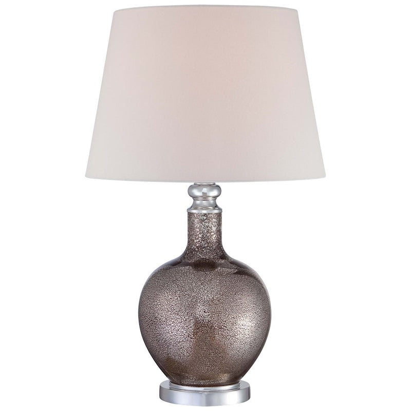 Minka Lavery Ambience 16in 1-Light Table Lamp | Traditional Polished Nickel and Red Mercury Glass | Living Room & Bedroom | 16 x 26 in | Model 12416-0