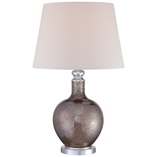 Minka Lavery Ambience 16in 1-Light Table Lamp | Traditional Polished Nickel and Red Mercury Glass | Living Room & Bedroom | 16 x 26 in | Model 12416-0