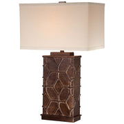 Minka Lavery Ambience 1-Light Table Lamp | Bronze-Dry Brush Gold with Cream Linen Shade | Living Room & Bedroom Accent | 30.5 in H | Model 13026-0
