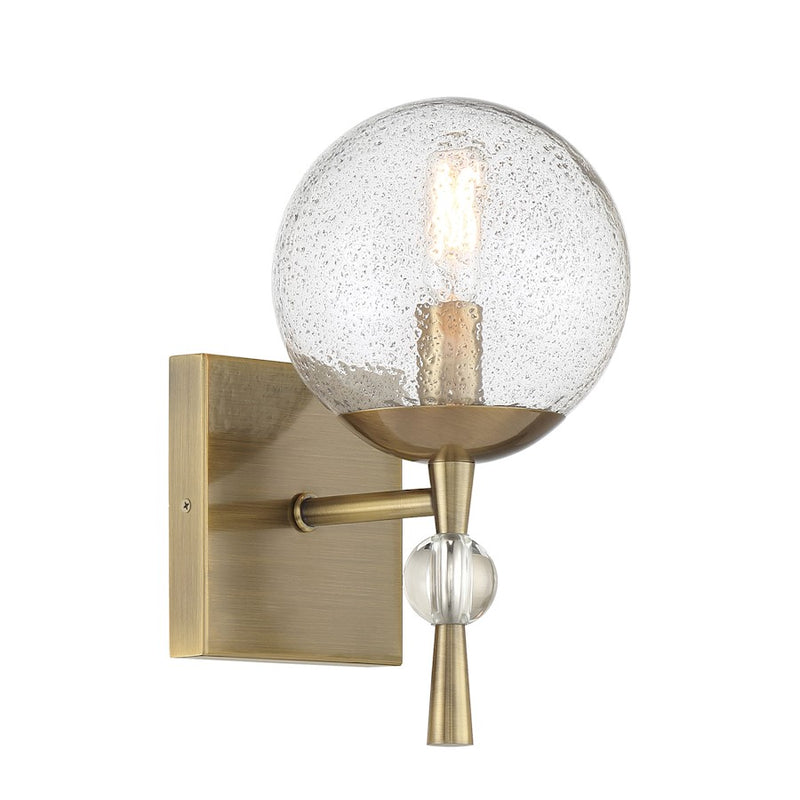 Minka Lavery Populuxe 11in 1-Light Mini Pendant | Oxidized Aged Brass and Volcanic Glass | Kitchen Island & Dining Room | 11 x 21 in | Model 1337-923